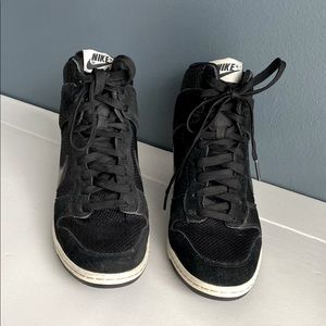 Nike Dunk Sky Hi Essential Women's Wedge Shoes Black size 8
